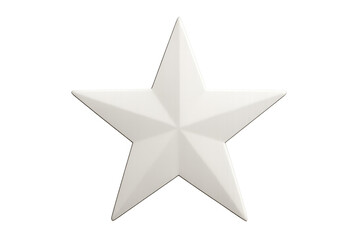 Obraz premium Minimalist white star shape against transparent backdrop, versatile graphic design element
