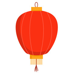 Obraz premium Hand Drawn Chinese New Year Decoration Lantern Cute Red Illustration