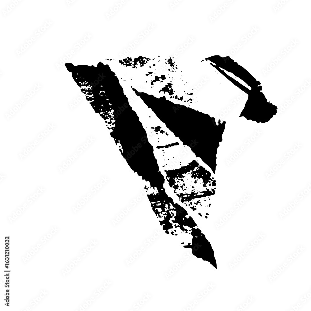 Poster vector abstract brushstroke features dynamic black shapes.