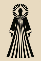 vector illustration of a woman in traditional dress