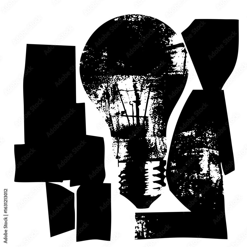 Aufkleber vector abstract lightbulb with geometric shapes