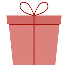 Pink Simple Present for Christmas, birthday, valentine decorative illustration 