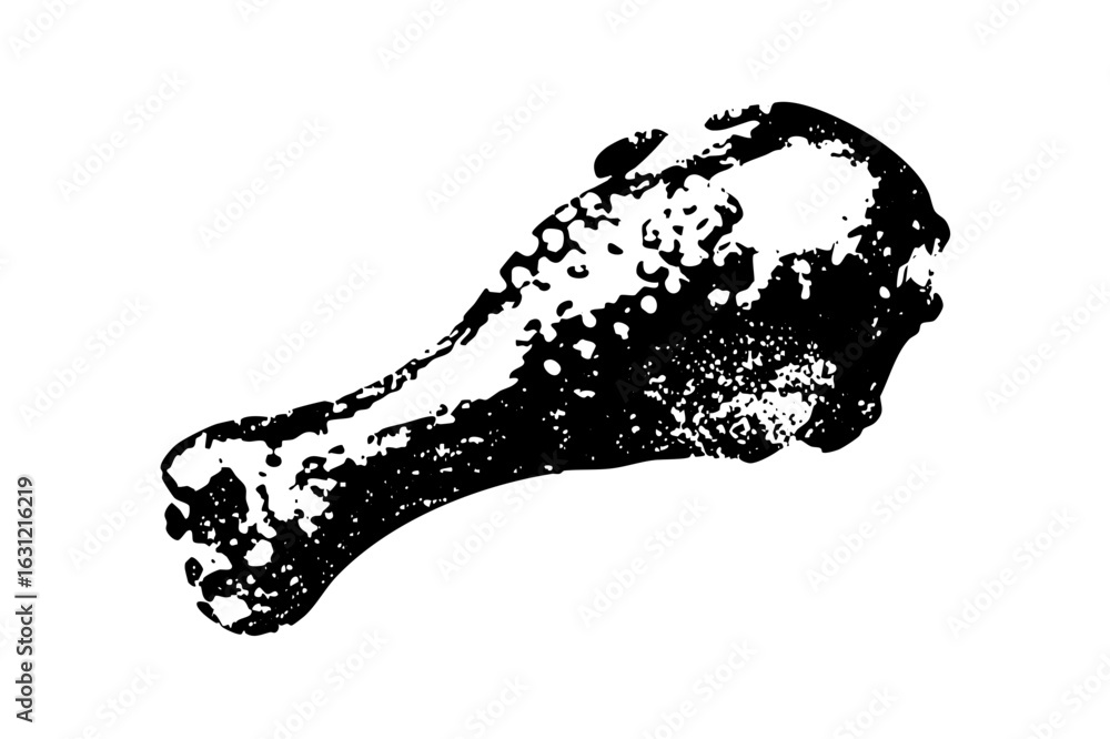 Poster vector abstract bone with a speckled texture.