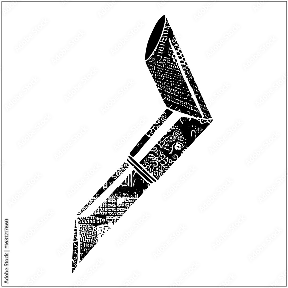 Poster vector intricate trombone features detailed typographic .