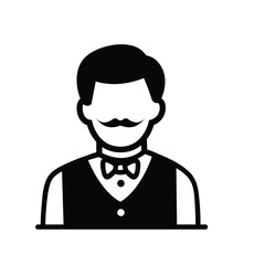 Senior Bartender logo icon illustration