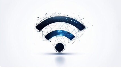Abstract Wi-Fi symbol, polygonal design
