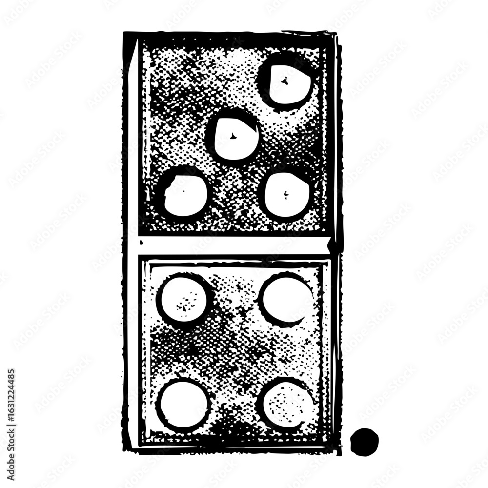 Aufkleber vector geometric wine rack with circular bottle spaces.