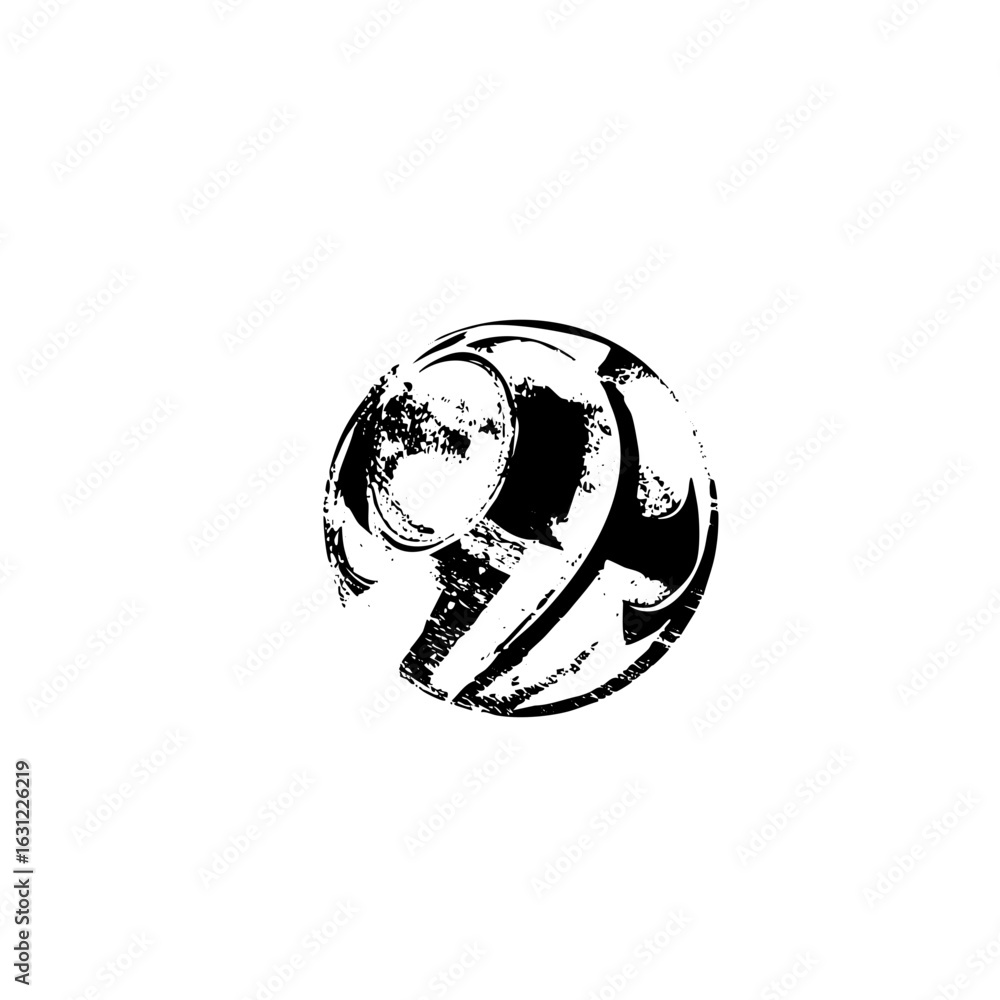 Poster vector dynamic tennis ball and racket in a circular .