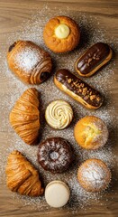 Assortment of delicious pastries