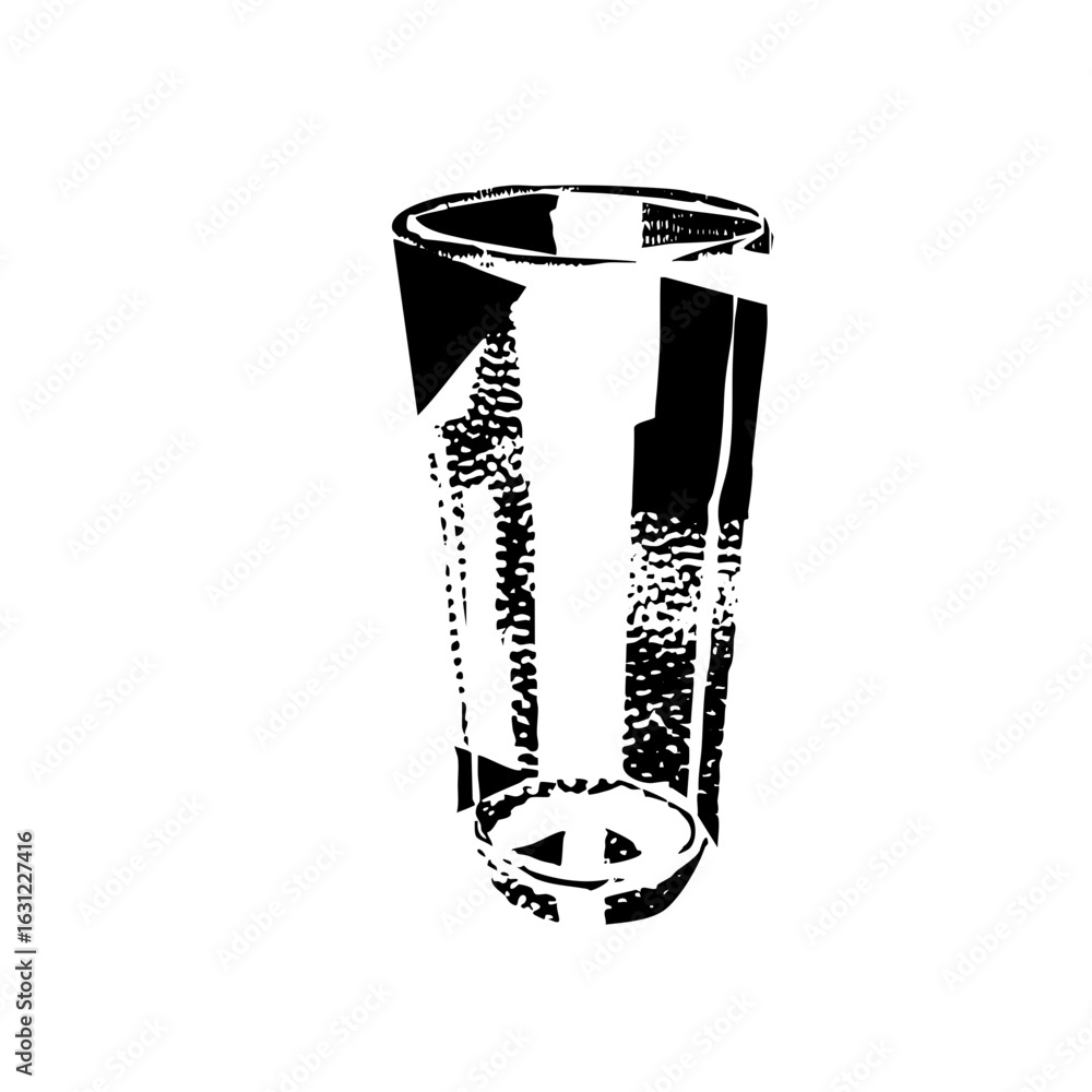 Poster vector abstract vector of a stylized glass with a textured surface.