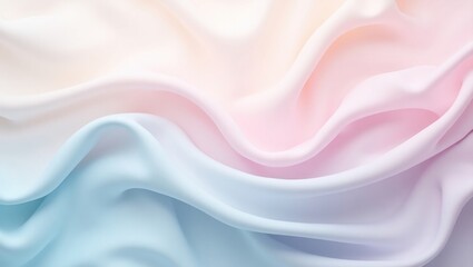 Obraz premium Soft flowing fabric with pastel color gradients creating a beautiful and delicate texture