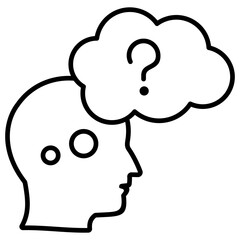 Think Outline Icon