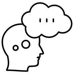 Thought Outline Icon