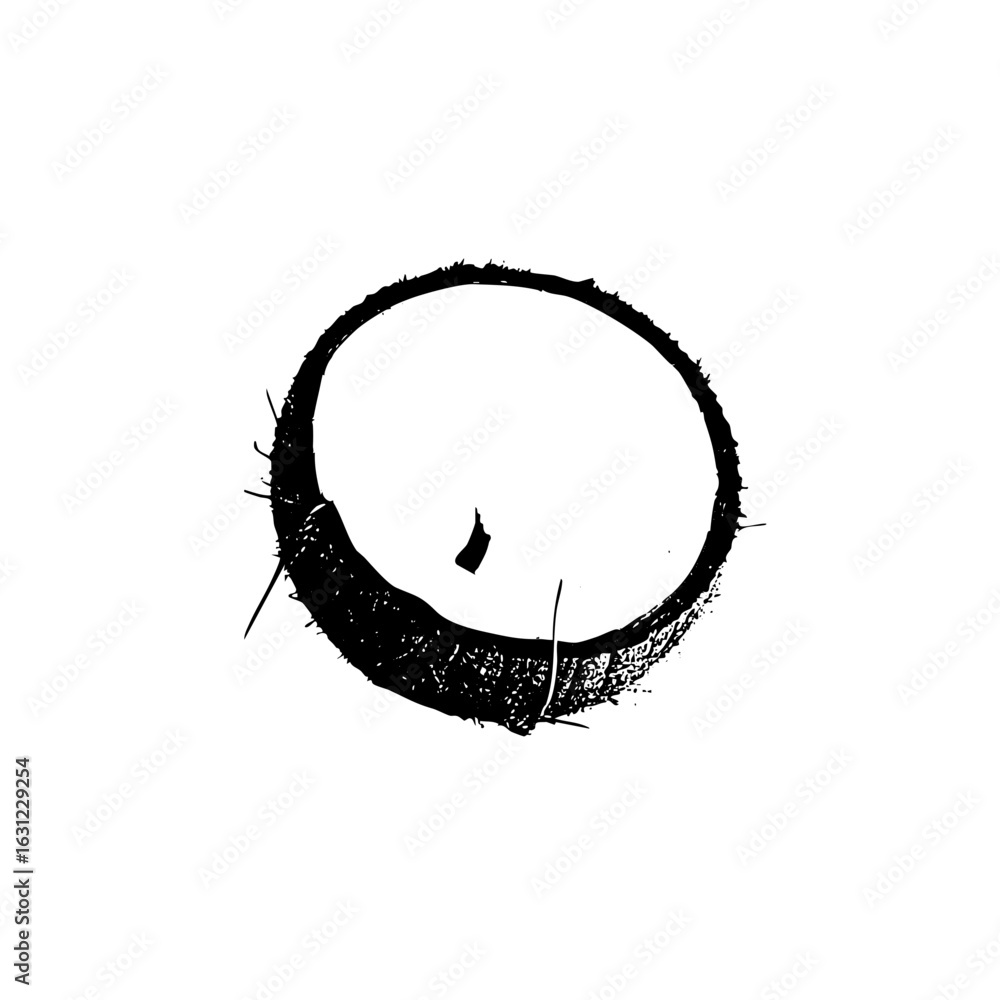 Poster vector abstract black circle with textured edges and a central .
