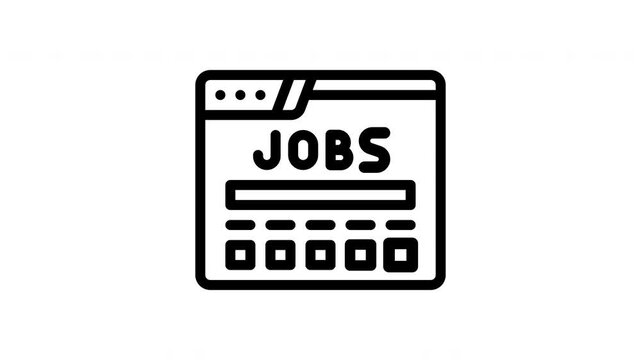 job search minimalist stroke animation