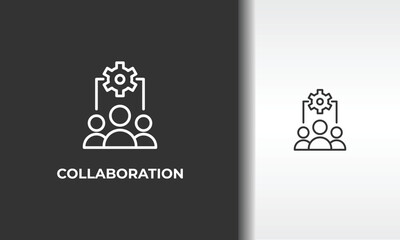 Collaboration Vector, Icon Or Logo Sign Isolated Symbol Illustration