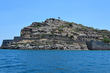Festung auf Insel Spinalonga in Griechenland