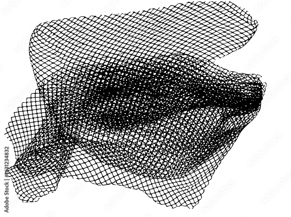 Poster vector intricate mesh surface with dark central void .