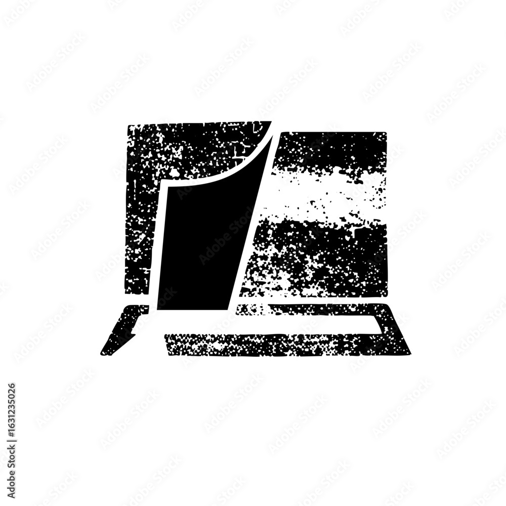 Poster vector abstract checkmark with distressed texture.