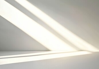 Soft lighting effects on a pristine white wall.