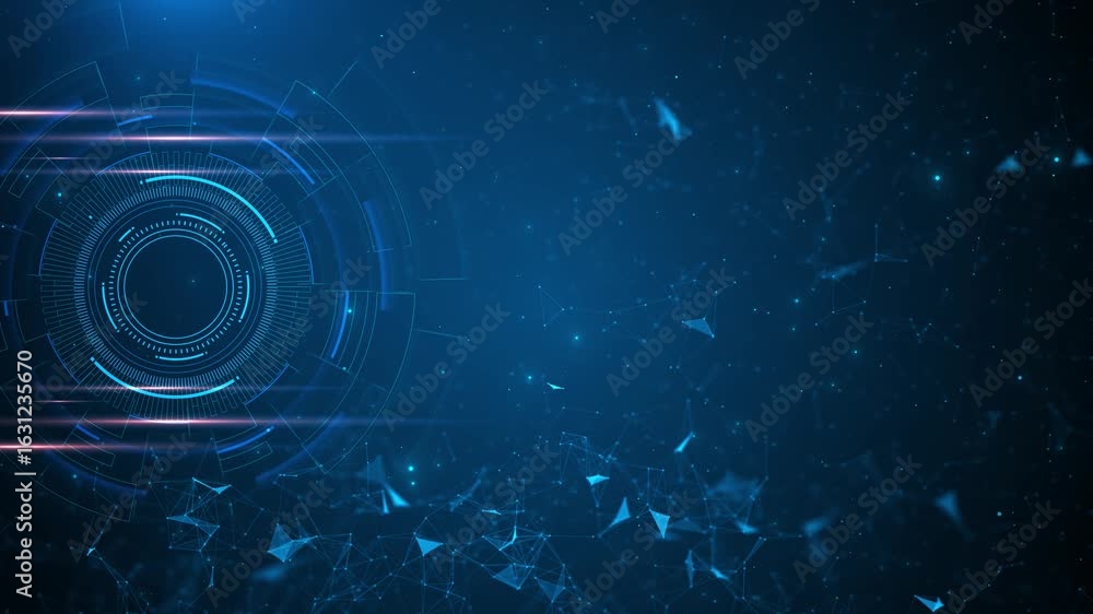 Poster futuristic digital technology stage blue podium stage hi tech showcase. tech concept. cyberspace inn