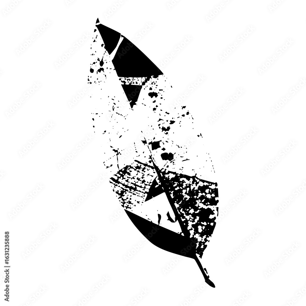 Poster vector abstract sailboat with dissolving effect