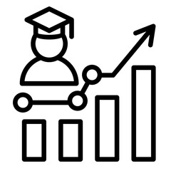 Growth Chart  Icon Element For Design
