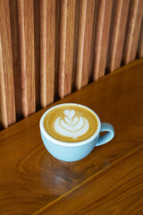 Cafe Latte with Oat Milk, Indonesia, captured on August 6, 2025. A warm oat milk latte served in a...
