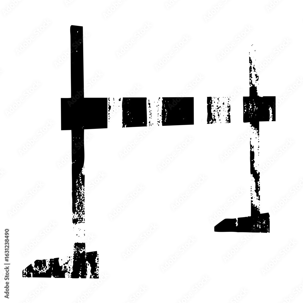 Poster vector abstract crosses with distressed texture.