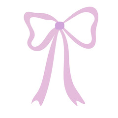 Purple ribbon bow