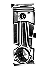 Vector Vintage camera and lens in bold style.