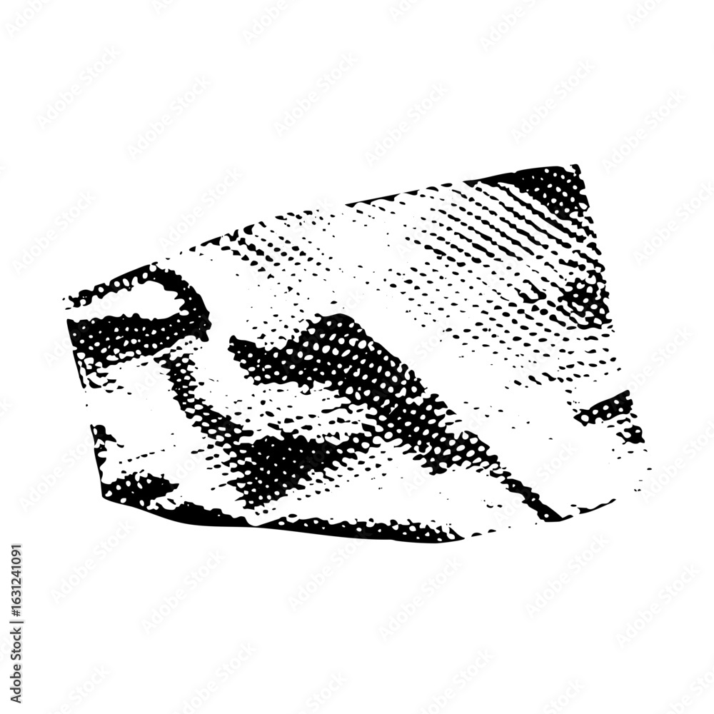 Poster vector abstract portrait of a face with bold elements.