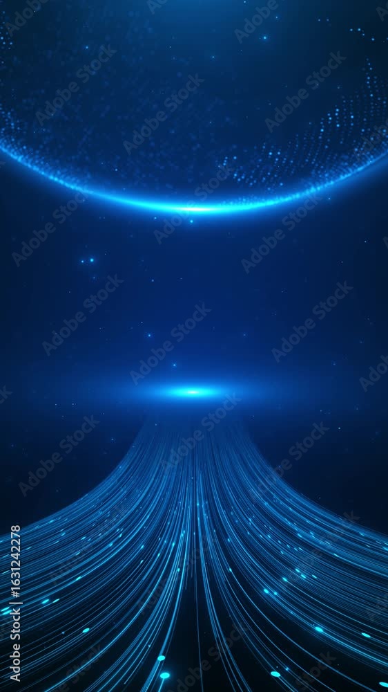 Aufkleber digital light portal, background. tunnel artificial intelligent, virtual reality, metaverse, blockch