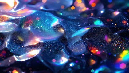 Soft iridescent gradient hologram abstract	