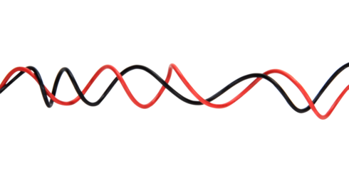 Black and Red of usb and adapter isolated on white background.