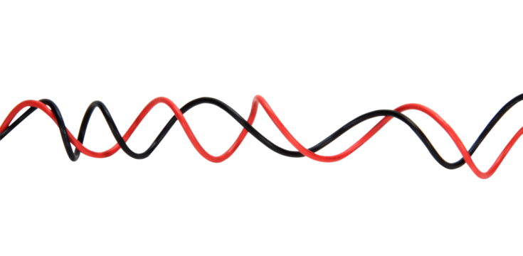 Black and Red of usb and adapter isolated on white background.