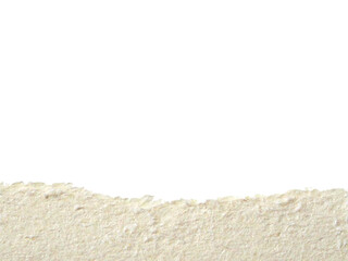 Pieces of torn or cut white cardboard isolated design element on transparent background.