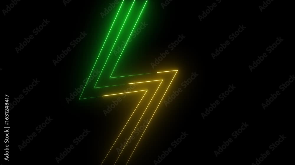Poster line up to down.abstract neon light animated on a dark background. abstraction neon lines moving up 