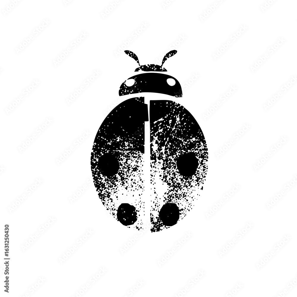 Poster vector abstract ladybug combines insect form with robotic elements.