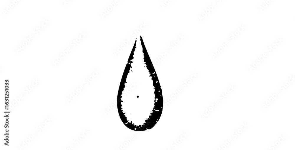 Poster vector abstract droplet shape with rough edges.