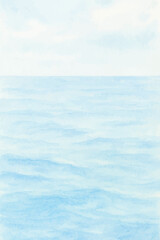 watercolor light soft pastel blue sea background
