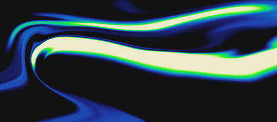 Abstract Grainy Gradient Background. Vibrant Blue and Green Liquid Marble Texture