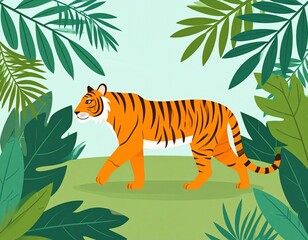 tiger in the woods