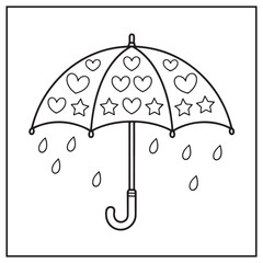 Rainy Day Coloring Pages | Cute and Easy Rain Scenes for Kids and Adults

