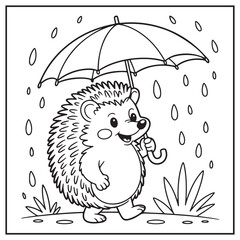 Rainy Day Coloring Pages | Cute and Easy Rain Scenes for Kids and Adults

