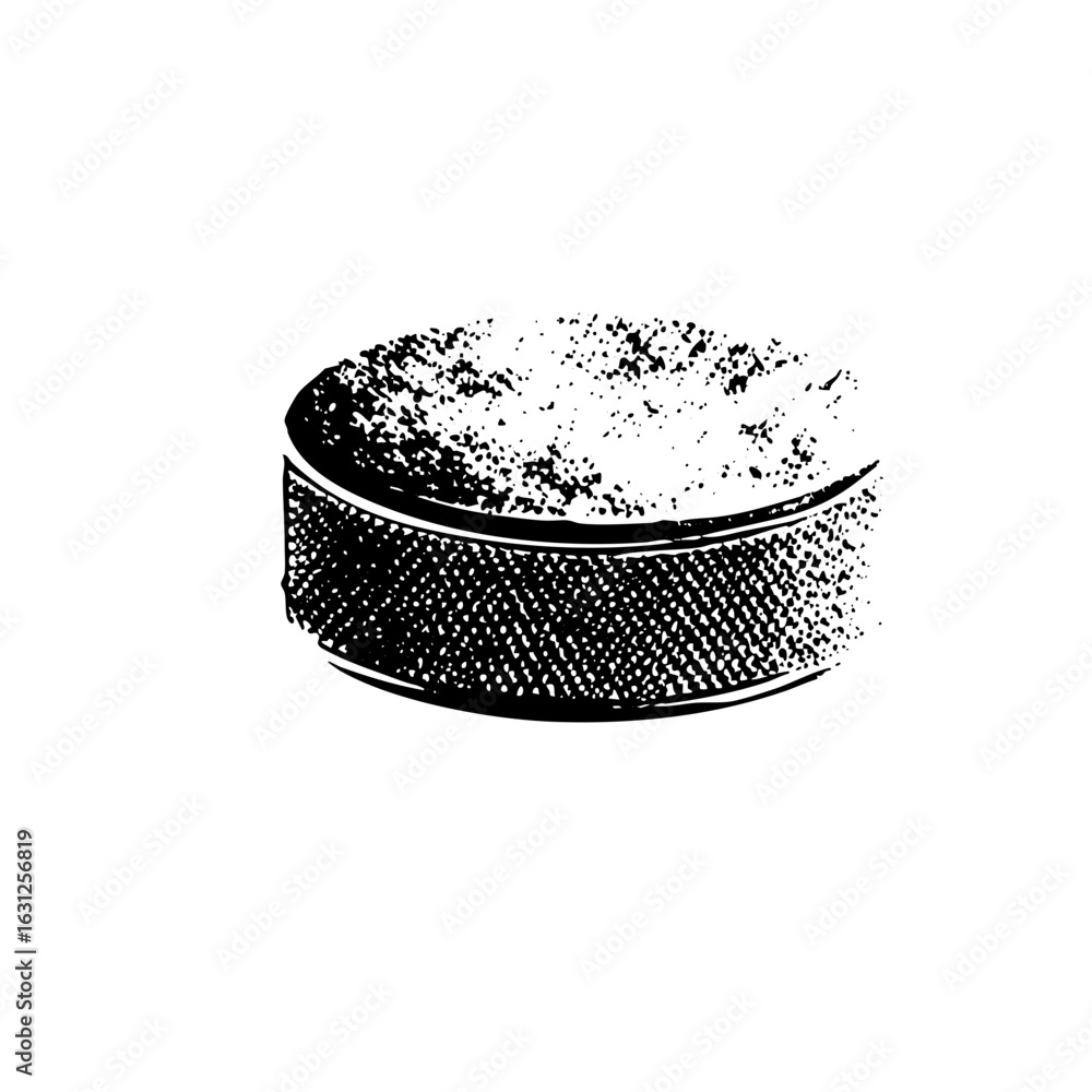 Poster vector detailed of a cylindrical container with textured surface.
