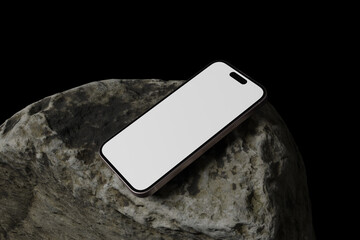 phone pro display in dark background mockup