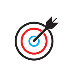 Target icon.Target Line Icon Design, Editable Stroke, Pixel Perfect, Stock Illustration. Goal symbol collection. Simple target with arrow. Darts icon. Hitting the bullseye icon line and flat style.