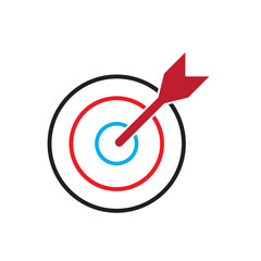 Target icon.Target Line Icon Design, Editable Stroke, Pixel Perfect, Stock Illustration. Goal symbol collection. Simple target with arrow. Darts icon. Hitting the bullseye icon line and flat style.
