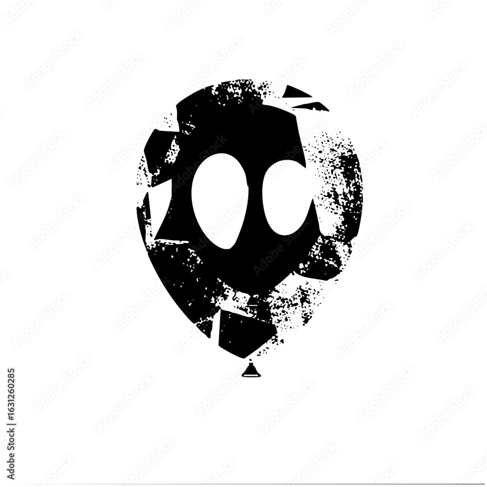 Poster vector distressed balloon with circular openings vector .